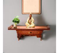 Generico Altare A Parete Con Vassoio Estraibile - Mensola Compatta for Offerte, Statue E Arredo Spirituale Casa(60X30X20cm)