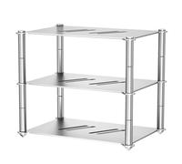 Generico Aluminum Alloy Hi-Fi Audio Rack, Audio Component Rack, with Vented Holes, Stackable, for CD Player Game Console Preamp DAC Ventilated Modular Storage CNC Build Home Studio Setup(B)