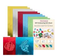 Generico Aluminum Sheets - Colorful Metal Tooling Plates, Heavy Duty Sculpting Foil with Texture Retention, Creative Crafting Media Supply, Ideal for Classroom Workplace Greeting Cards Business