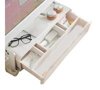 Generico Alzata Computer - Ripiano Bianco Multifunzione Antiscivolo per Desktop,Alzatina per Laptop e Organizzatore da Ufficio,Per Scuola, Postazione Di Lavoro, PC, Stampante E Computer Portatile