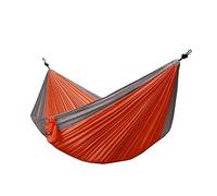Generico Amaca Doppia, Amaca con Paracadute, Portata 440,92 Libbre, Amaca da Campeggio Allaperto, Amaca Portatile da Riporre (Orange)
