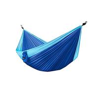 Generico Amaca Doppia, Amaca con Paracadute, Portata 440,92 Libbre, Amaca da Campeggio Allaperto, Amaca Portatile da Riporre (Blue)