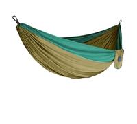 Generico Amaca Portatile da Giardino for Campeggio, Escursionismo e Outdoor, in Tessuto di Nylon for Paracadute, Singola Doppia(Double Brown Green)