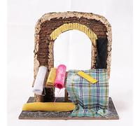 Generico Ambientazione Bancarella Negozi per Presepe Pastori Mestieri Banco dei Venditori per Realizzare Presepi di Natale 15 x 8 x h. 16 cm in resina (Sarto)