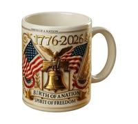Generico American Mug - 250th Mug, History Souvenir Cup, Patriotic Coffee Cup, Commemorative Drinkware | American Gift Patriotic Commemorative Celebration 250th Collectible Home Office Use Dad