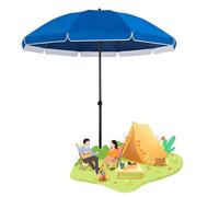 Generico Ampio Ombrellone da Spiaggia per Esterni con Altezza Regolabile | Protezione UV UPF 50+ | Ombrellone da Giardino Portatile per Giardino, Campeggio E Cortile(Blue,260cm/8.5ft)