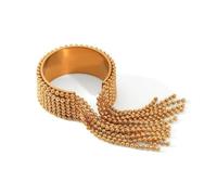 Generico Anelli Aperti Con Nappa Di Perline Piccole, Anelli Regolabili, Anelli Da Donna, Accessori Moda, Tre Colori Tra Cui Scegliere (Oro)