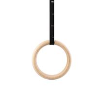 Generico Anelli ginnastici | Anelli in Palestra Legno | Anello Fitness ginnastico Robusto Betulla | Attrezzatura Allenamento Muscolare Anello Calisthenics per casa, allenamenti in Palestra (32 mm)