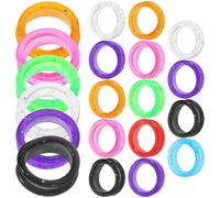 Generico Anelli Proteggi Dita Forbici in Silicone 20 Pezzi Multicolore, Inserto Antiscivolo Flessibile per Taglio Chioma e Strumenti Parrucchiere, Accessori Compatti per Uso Colore Casuale