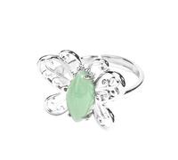 Generico Anelli Regolabili Donna, Anelli Di Cristallo Chakra Anello Dell'Eternità Con Pietre Preziose Per L'Equilibrio Reiki Anello A Farfalla Cava Regolabile Gioielli Regalo Di