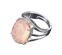 Generico Anelli Regolabili Donna, Anelli Grandi E Massicci In Pietra Ovale Per Donne E Ragazze, Anello Di Cristallo Chakra Regolabile, Gioielli Fatti A Mano Per Donne E Uomini, Regalo Per San Valent