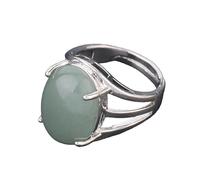Generico Anelli Regolabili Donna, Anelli Grandi E Massicci In Pietra Ovale Per Donne E Ragazze, Anello Di Cristallo Chakra Regolabile, Gioielli Fatti A Mano Per Donne E Uomini, Regalo Per San Valent