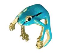 Generico Anello A Forma Di Rana - Lega Regolabile Con Finitura Argento Lucido, Accessorio Per Creature Dall'estetica Retrò, Scultura Unica Della Fauna Selvatica Strutturata | Affascinanti Gioielli Co
