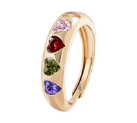Generico Anello completo da cuore a cuore con apertura regolabile, semplice anello da mano, stile giapponese, anello di coppia Anelli Da Cucina per Uomini Erezione in Silicone (Rose Gold, One Size)