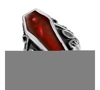Generico Anello da bara da vampiro - Gioielli da motociclista gotico in acciaio inossidabile 2,4x2,4x1,7 cm | Accessorio di Punk Rock Cool per uomo e donna, gioielli alternativi, punk gotici