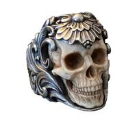 Generico Anello Del Cranio - Anello Gotico Punk Regolabile Con Cranio | Accessori Di Moda Maschile Gioielli Unici Per Viaggiare, Casa, Lavoro, Raccolta, Shopping, Appuntamenti, Il Equilibrio Tra