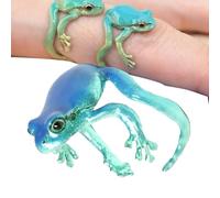 Generico Anello di rana, anelli di rana per donne - Anelli strani - Aperto regolabile Cool divertente divertente gioielli a tema naturale per donne uomini ragazzi ragazze amanti degli animali