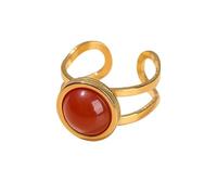 Generico Anello Donna Regolabile, Anelli Di Cristallo Chakra Anello Dell'Eternità Con Pietre Preziose E Bilanciamento Reiki Anello Aperto Ipoallergenico Boho Gioielli Regalo Di