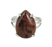Generico Anello Donna Regolabile, Anelli Di Cristallo Chakra Per Donna, Anello Dell'Eternità Con Pietre Preziose E Bilanciamento Reiki, Gocce D'Acqua, Cristalli, Anelli Con Pietre Preziose, Gioiell