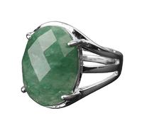Generico Anello Donna Regolabile, Anelli Massicci In Pietra Ovale Con Cristalli Curativi Per Donne E Uomini, Regolabili, Fatti A Mano, Con Fascia Per Il Pollice, Gioielli Per Uomini E Donne, Regalo