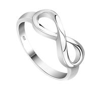 Generico Anello Infinity Gioiello Moderno Unisex Placcato Argento Estetico