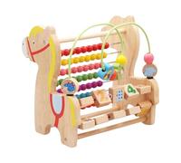 Generico Anello per La Motricità in Legno per Bambini Piccoli - Labirinto di Perline con Pista | Giocattolo Didattico A Partire da 12, Allenatore Fine, Atti