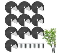 Generico Anello per Pacciamatura per Alberi - 42x42 Cm / 60x60 Cm PE | 10 Anelli per Alberi Riutilizzabili per Paesaggistica con 20 A Terra | Copertura per Radici di Piante da Giardino | Tappetino PE