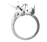 Generico Anello regolabile retrò | Fantastico anello gotico | Punk aperto alla placcato argento per uomo donna, piccoli anelli a forma di drago dal design aperto regolabile, ind