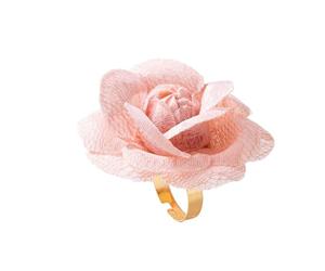 Generico Anello singolo da donna in un pezzo Fiore tridimensionale rosa Romantico stile bohémien adatto per l'uso quotidiano e festivo