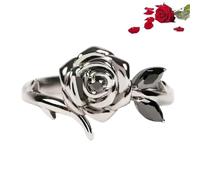 Generico Anello Solid As F*ck Black Rose Self-Love, Anello Blowing From Darkness Black Rose, Gioielli Personalizzati Ispiratori per Donna (1pc,10)