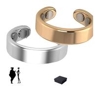 Generico Anello Vayro, anelli di benessere magnetico originale Vayro, Vayroo R-ing per donne uomini menopausa, anelli in acciaio inossidabile aperto regolabili, bilancio energetico (E)