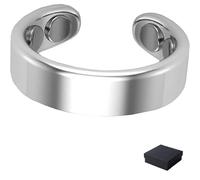 Generico Anello Vayro, anelli di benessere magnetico originale Vayro, Vayroo R-ing per donne uomini menopausa, anelli in acciaio inossidabile aperto regolabili, bilancio energetico (Silver)
