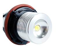 Generico Angel Eyes LED Light,Fari Angel Eyes per Auto 1 set 2 * 5W 10W LED Marker ANGELLO Bianco/Blu Rosso Giallo Uso adatto per E39 E53 E60 E61 E63 E64(White)
