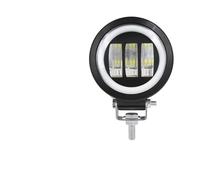 Generico Angel Eyes,Luci Posizione Led Moto LED quadrato 3 luci 20W luce di lavoro ausiliaria circolare modifica faro ingegneria riflettore(2 PC ROU-Blue)