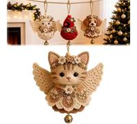 Generico Animal Angel Crochet Ornament DIY Kit,Beginner Friendly Cute Animal Shape Hanging Decor Craft Set with Soft Yarn,Tree Decoration Craft for Adults, for Handmade Lovers Gift