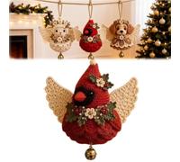 Generico Animal Angel Crochet Ornament DIY Kit,Beginner Friendly Cute Animal Shape Hanging Decor Craft Set with Soft Yarn,Tree Decoration Craft for Adults, for Handmade Lovers Gift