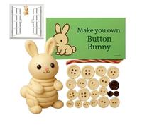 Generico Animal Buttons Ornament - ABS 2 inch | Rabbit Resin Buttons with 3D Craft Design, Funny Holiday Decor, DIY Supplies, Rabbit Buttoñs for Craft Easter | Home Shelf Car Office