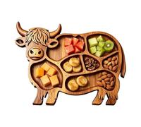 Generico Animal Charcuterie Board Cow Shape Wooden Food Platter