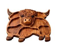 Generico Animal Charcuterie Board Wooden Cow Shape Serving Tray | Rustic Animal Serving Platter for Fruit Meat Cheese Vegetable Home Party Banquet Housewarming Celebration Kitchen Dining