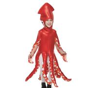 Generico Animal Costumes for Kids Unisex Red Octopus Clothing