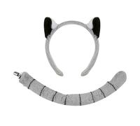 Generico Animal Ears, Lemur Headband, Ears & Tail, Costume Accessory, Dress Up Fun and Character Play for Boys Girls Halloween Holiday Party Stage Performance Cosplay Carnival