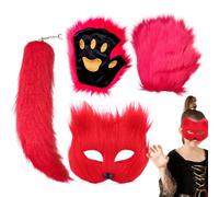 Generico Animal Masque - Faux Animal, Tail & Gloves Costume Set
