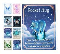 Generico Animal Pocket Hug Gifts - Mini Pocket Resin Animal Hug Badge, Penguin/Turtle/Frog Token for Kids & Adults, Long Distance Relationships, Valentine, Birthday, Thanksgiving (bear)