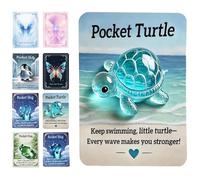 Generico Animal Pocket Hug Gifts - Mini Pocket Resin Animal Hug Badge, Penguin/Turtle/Frog Token for Kids & Adults, Long Distance Relationships, Valentine, Birthday, Thanksgiving (turtle)