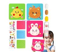 Generico Animal Sewing Craft Kit - Animal Plush Craft Kit, Cute Stickers for Decorating, Make Your Own Doll, Skill-Building Gear with Easy-Stitching, Educational-Activity Unit for Sewing and Creating