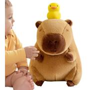Generico Animale di peluche capibara - Composizione tessile in peluche dal tocco delicato con affascinante espressione illustrata, alternativa al per, adorabile elemento ornamentale interno, te