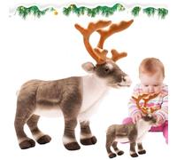 Genérico Animale di Peluche di Rena, Decorativo di Peluche di Cervo, Giocattoli di Renna, Bambola di Alce - Giocattolo dei Cervi Ornamento di 13.7in per Le Sale di Las Sill