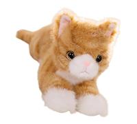 Generico Animale di Peluche Gatto Peluche Vivace Extra Morbido Coccolone | Per Interni Auto Divano Decorazioni Gatto Morbido Coccoloso Soffice Tenero