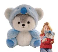 Generico Animale di peluche per cani Husky - Cute Creative Pet Trasformato Koala Pig Fox Dinosaur Peluche - Cuddly Stuffed Husky Dog Plush, Stuffed Dog Peluche per divano Camera da letto Car Decor