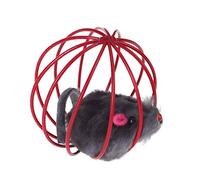 Generico Animale Domestico Cat Kitten Funny Playing Toy Teal Fake Mouse Mice Rat nella Palla della Gabbia alla Moda e popolareDisponibili e Professionali.